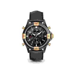 Gold on Black Leather strap